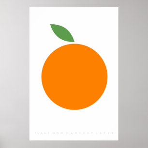 Orange Retro Poster 60's 70's Quote