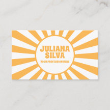 Orange Retro with QR Business Card