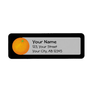 Orange Return Address Label