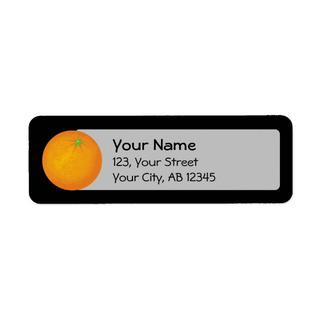 Orange Return Address Label (Front)