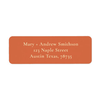 Orange Return Address Label