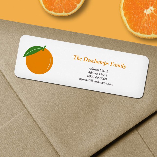 Orange Return Address Label (Orange Return Address Label)