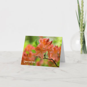Orange Rhododendron Greeting card