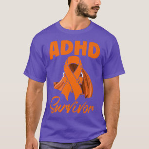 Orange Ribbon ADHD Awareness Month Warrior Boys Ki T-Shirt