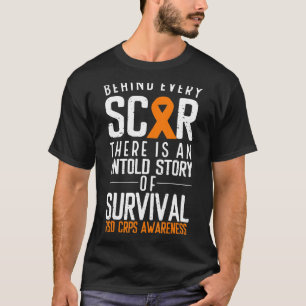 Orange Ribbon Behind Every Scar Survivor Rsd Crps  T-Shirt