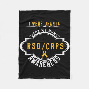 Orange Ribbon Crpsrsd Awareness And Support For Mo Fleece Blanket