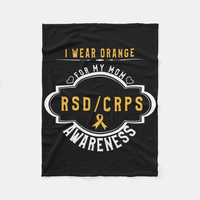 Orange Ribbon Crpsrsd Awareness And Support For Mo Fleece Blanket (Front)