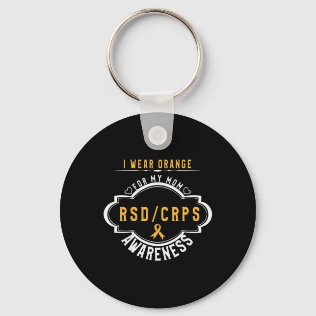 Orange Ribbon Crpsrsd Awareness And Support For Mo Key Ring (Front)