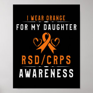 Orange Ribbon Crpsrsd Awareness For Daughter For M Poster