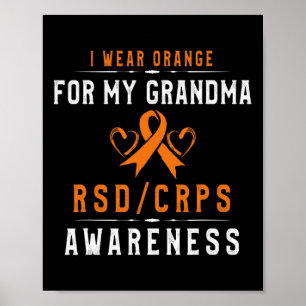 Orange Ribbon Crpsrsd Awareness For Grandma From S Poster