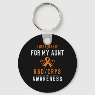 Orange Ribbon Crpsrsd Awareness For My Aunt Novemb Key Ring