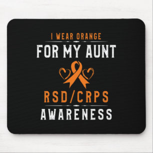 Orange Ribbon Crpsrsd Awareness For My Aunt Novemb Mouse Pad