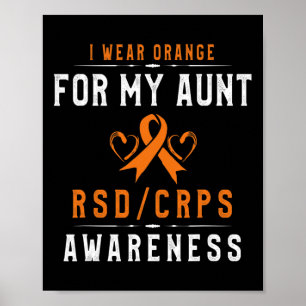 Orange Ribbon Crpsrsd Awareness For My Aunt Novemb Poster