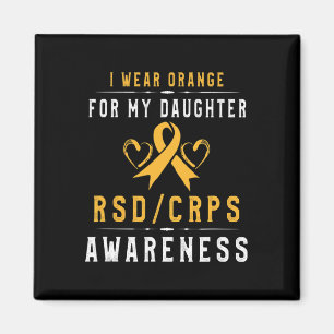 Orange Ribbon Crpsrsd Awareness Tee For Daughter Magnet