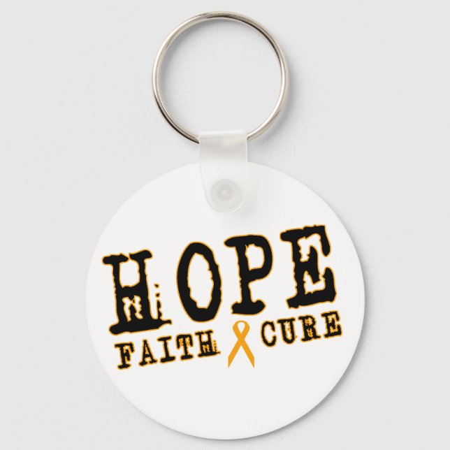 Orange ribbon keychains RSD Leukaemia MS (Front)