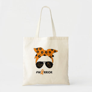 Orange Ribbon Kidney Cancer Warrior Bandanna Unbr Tote Bag