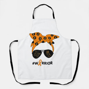 Orange Ribbon Kidney Cancer Warrior Bandanna Unbre Apron