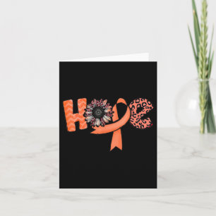 Orange Ribbon Leopard Sunflower Hope Rsd Crps Awar Card