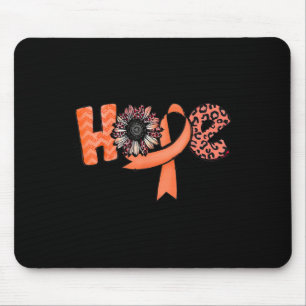 Orange Ribbon Leopard Sunflower Hope RSD CRPS Awar Mouse Pad