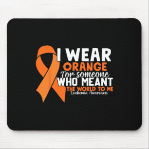 Orange Ribbon Leukaemia Awareness Blood Cancer  Mouse Pad