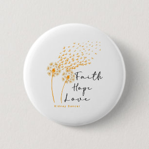 Orange Ribbon Resist The Storm Kidney Cancer Aware 6 Cm Round Badge