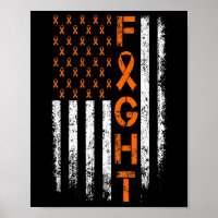 Orange Ribbon Sign - Leukaemia Awareness