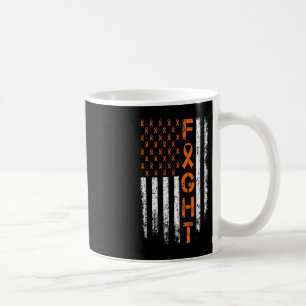 Orange ribbon sign - Leukaemia Awareness Coffee Mug
