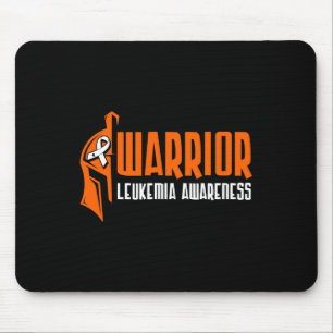 Orange Ribbon Warrior Leukaemia Cancer Awareness Mouse Pad