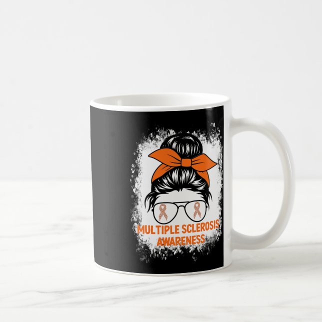 Orange Ribbon Women Ms Multiple Sclerosis  Coffee Mug (Right)