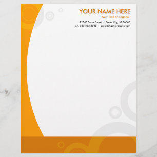 orange rings customized letterhead