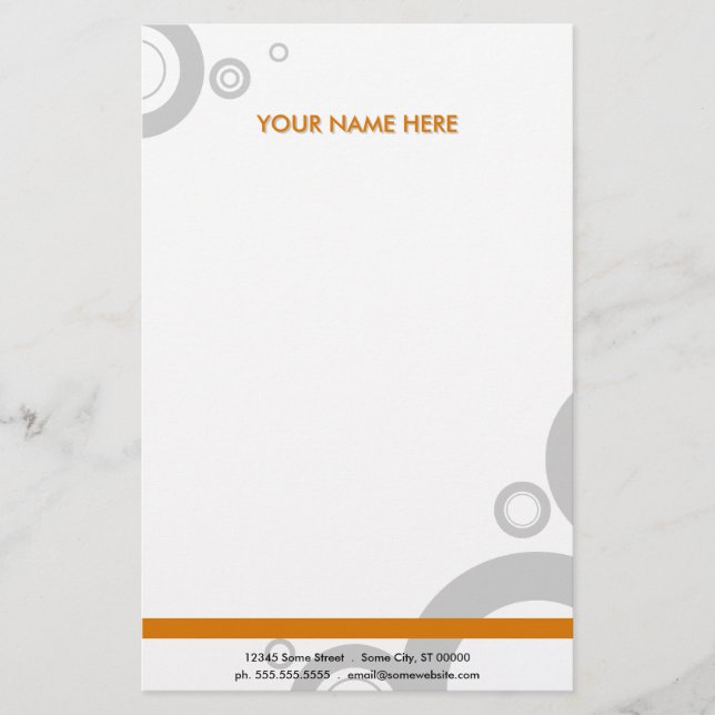orange rings stationery (Front)