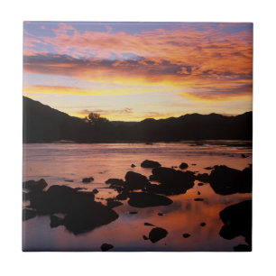Orange River At Sunset, Richtersveld National Ceramic Tile