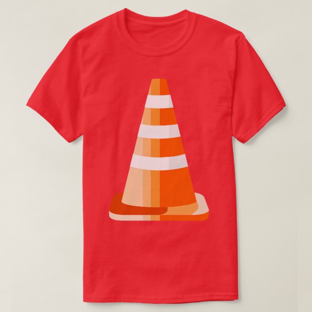 Orange Road Cone T-Shirt (Design Front)