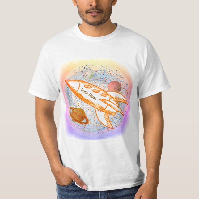 Orange Rocket T-Shirt (Front)