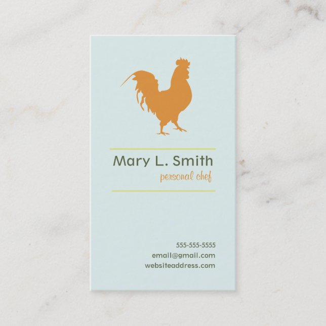 Orange Rooster Business Card (Front)