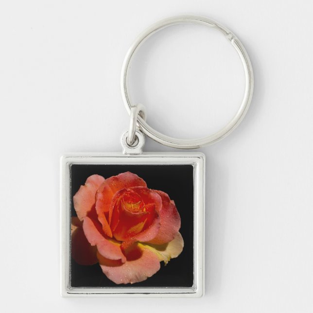 Orange Rose 2 Key Ring (Front)