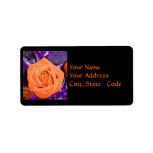 Orange Rose Address labels