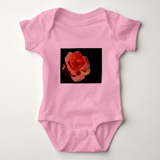 Orange Rose Baby Bodysuit (Front)