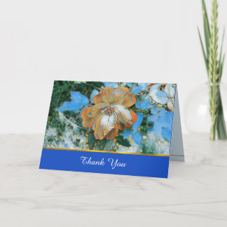 Orange Rose Bereavement Thank You Card