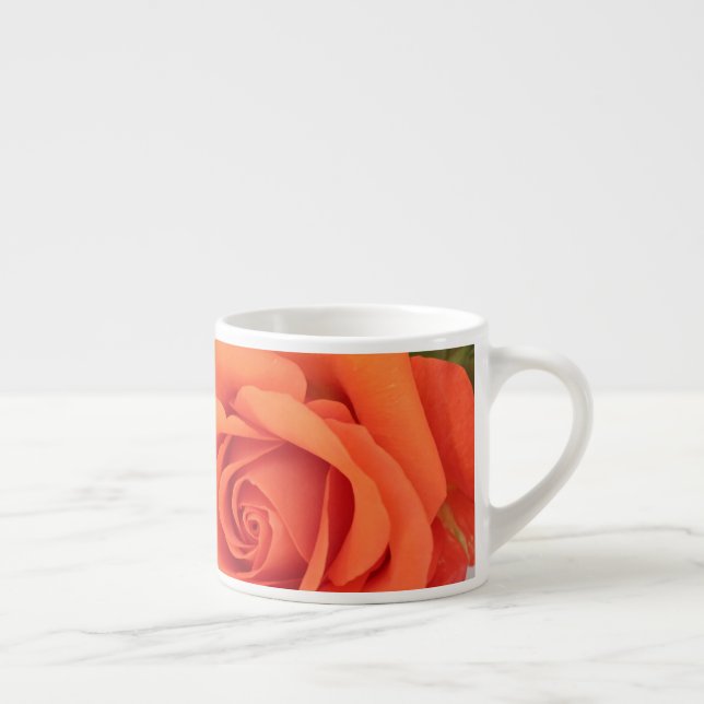 Orange Rose Close Up Minimalism Coffee Mug Cup (Right)