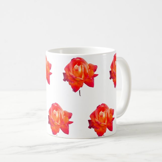 Orange rose coffee mug (Front Right)
