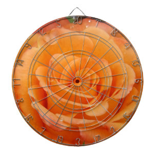 Orange Rose Dartboard