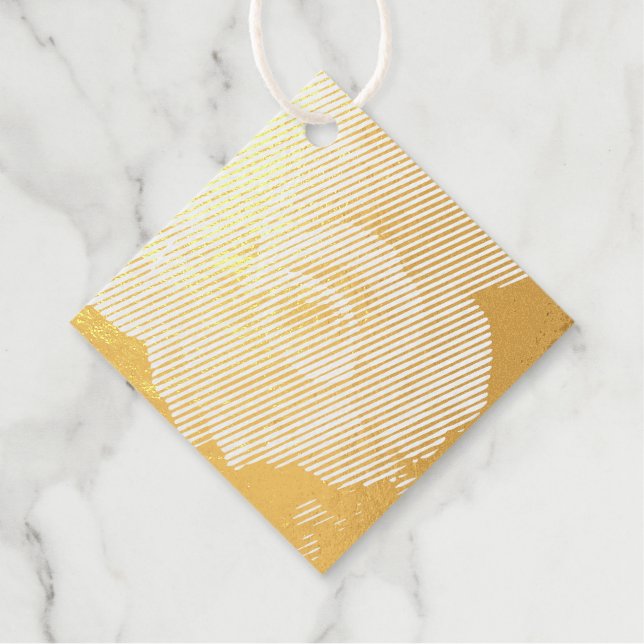 Orange rose  favour tags (Front)