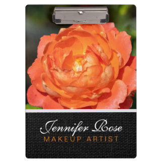 Orange rose flower #2 clipboard