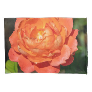 Orange rose flower pillowcase