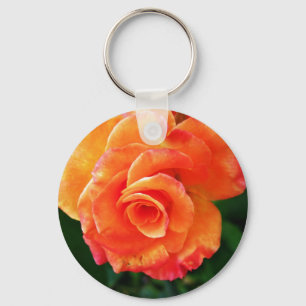 Orange rose key ring