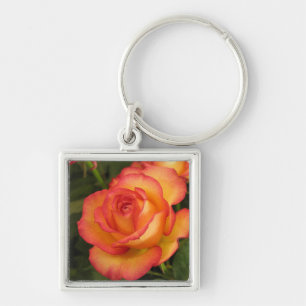 Orange Rose Key Ring
