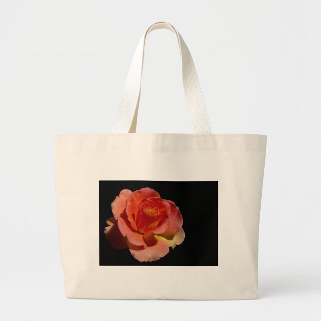 Orange Rose Large Tote Bag (Front)