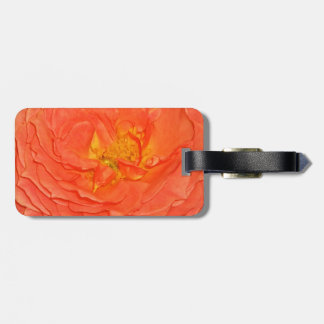 Orange Rose Luggage Tag