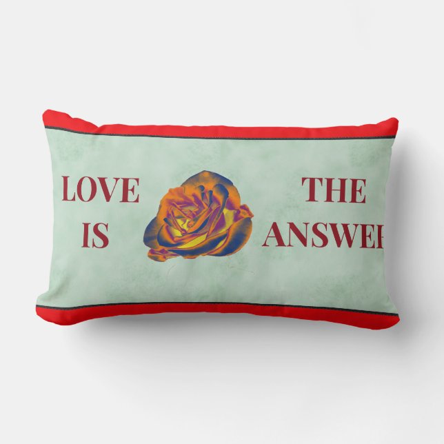 Orange Rose Lumber Pillow (Front)